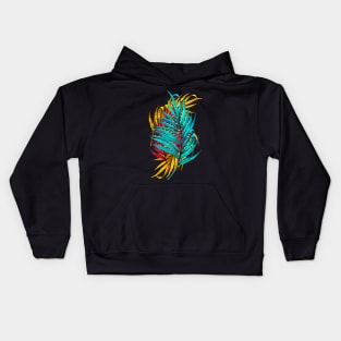 Colorful Palm Leaves Kids Hoodie